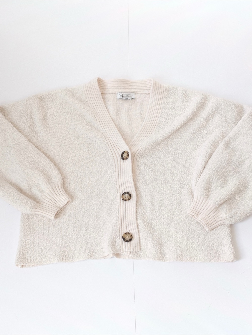 Rachel Zoe White Knit Crop Cardigan Sweater - Women's M Medium